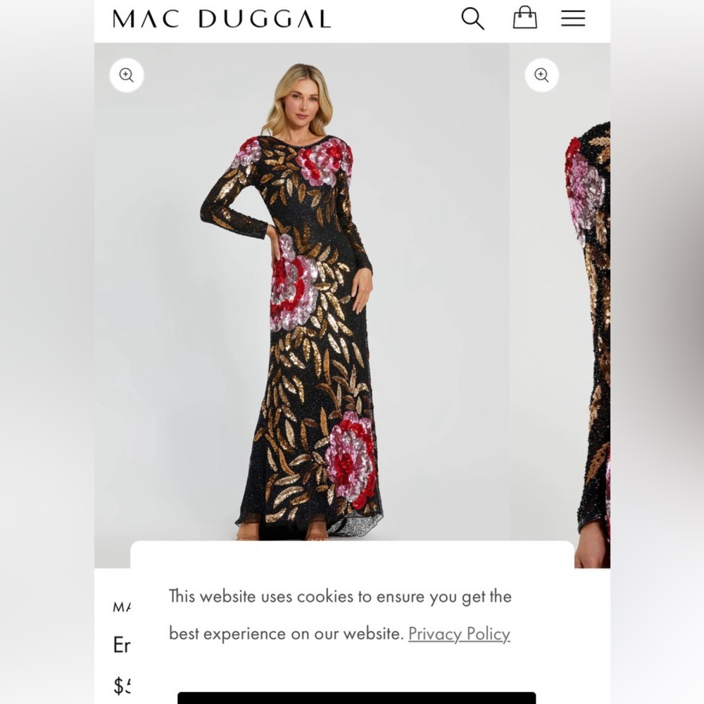 Mac DUGGAL dress brand new tags attached never worn size 12!!